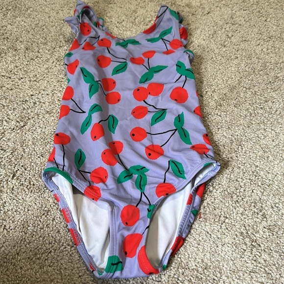 Hanna Andersson Cherry Print One Piece Swimsuit size 5 - Picture 2 of 7